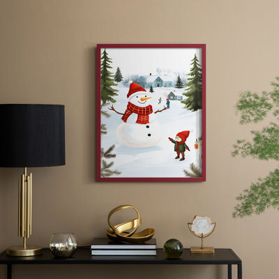 «Christmas Holiday Art», reproduction encadrée Cccxxx - bois massif