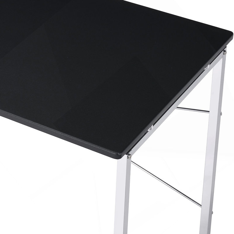 Bureau de meuble-lavabo noir et chrome