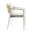2Pcs Chaises d'extérieur - Chaise légère et portable 2 Patio à l'eau - Coussins à structure stable en fer avec siège ergonomique et abat-jour gris