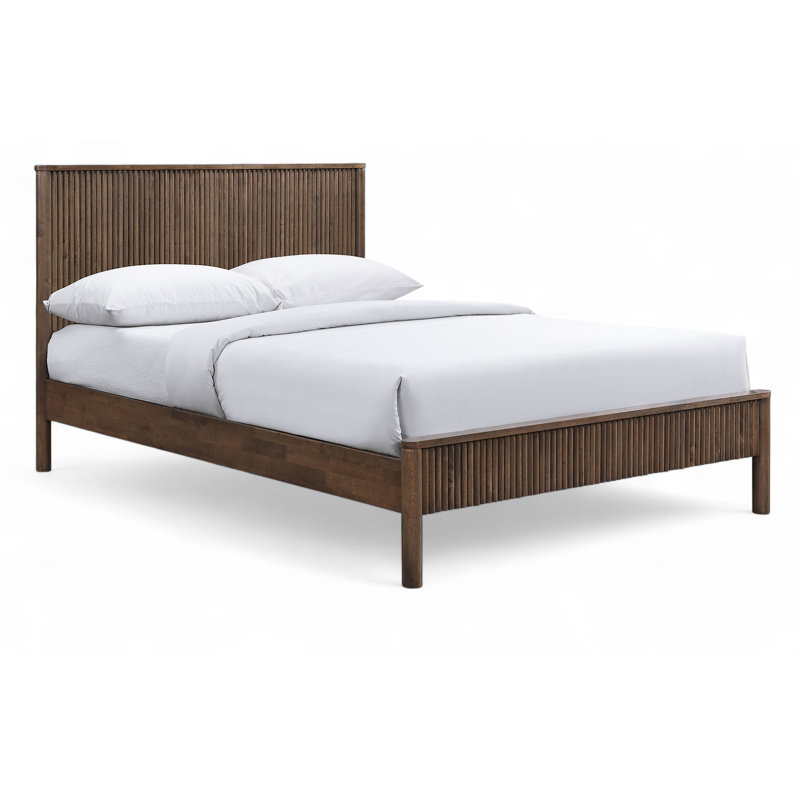 Odacia Solid Wood Bed, Walnut, King