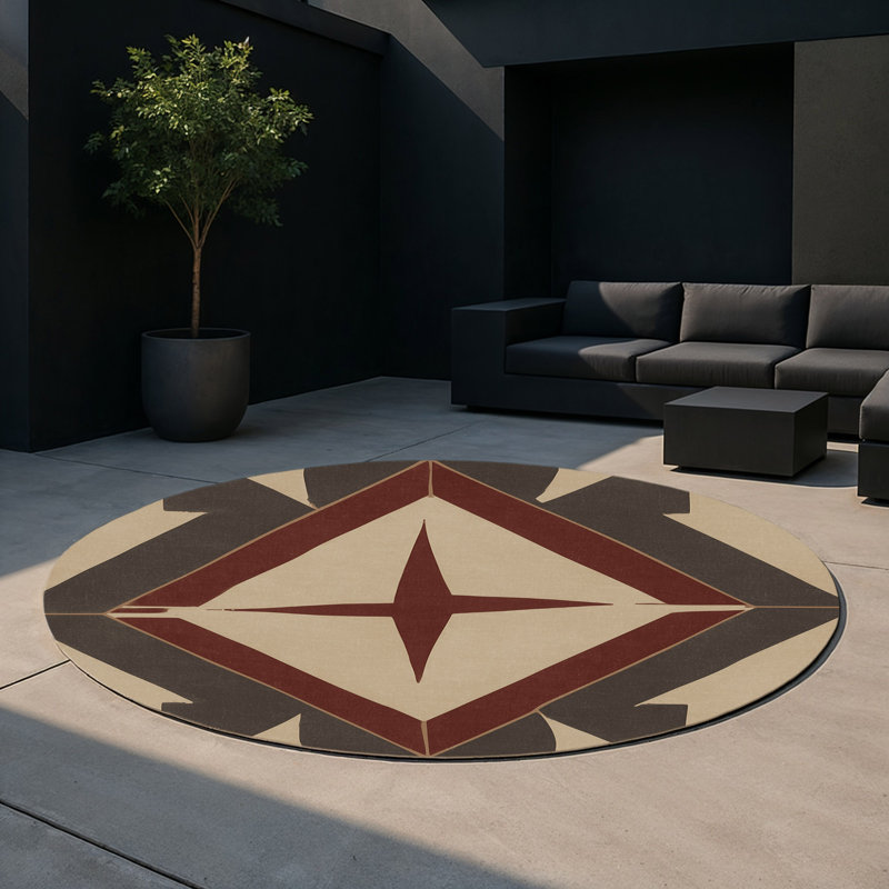 Relic Radiance Indoor And Outdoor Area Rug, Round 5'