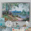 «Landscape Birch Forest River», reproduction d'art sur toile traditionnelle-1970835042-1970835040