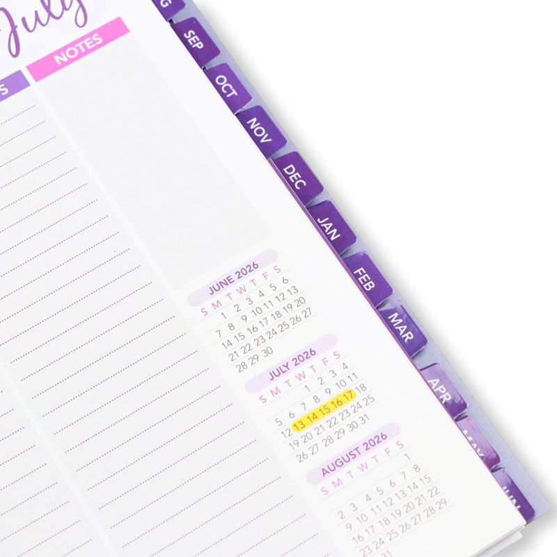 2026-2027 Purple Academic Calendar, Purple