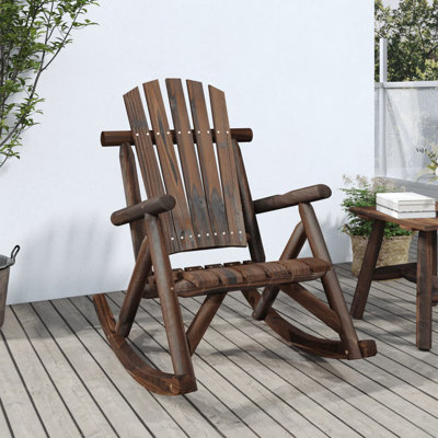 Outdoor Sariyah Rocking Solid Wood Chair by Millwood Pines
