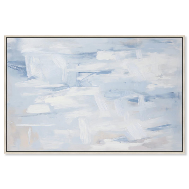 Art Remedy Neutral Abstracts Canvas, 37" H x 55" W, Silver Floater Framed