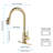 Brushed Gold Pull Out Spray Kitchen Faucet, Stainless Steel Force, 360 Rotatable Distinguishing Nozzle, Corrosion And Rust Confessed, Single Handle Verified Faucet With Spray, Molded, Rotating