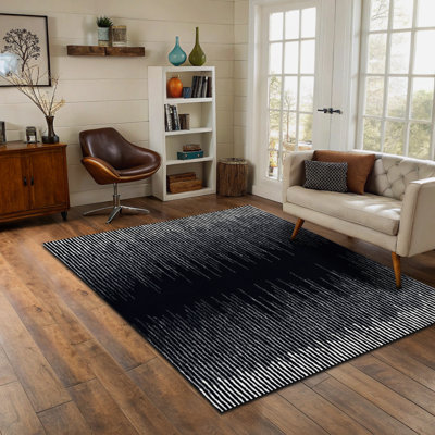 (5' x 8' ft) Hand Tufted Wool Carpet with Latex Back, Anti-Skid Carpet