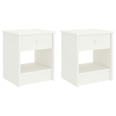 Rosalind Wheeler Bedside Cabinets 2 Pcs 35X30x40 Cm Solid Pinewood