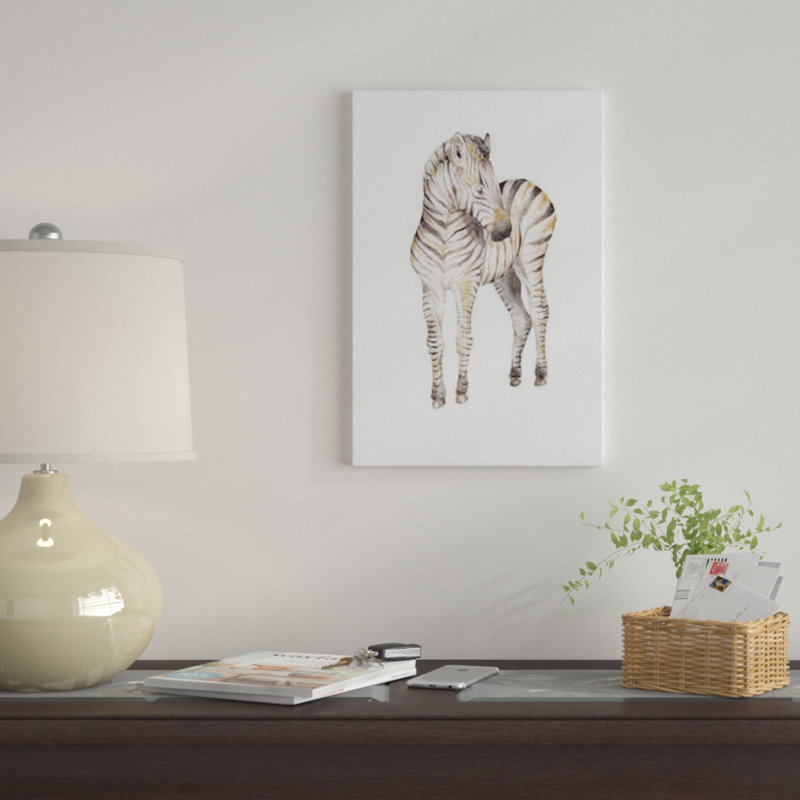 « discret baby zèbre », impression sur toile tendue, H 12 po x l 8 po x P 0,75 po, Toile tendue, Pas de tapis
