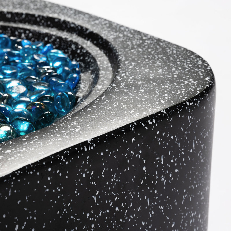 Tabletop Fire Pit With Glass Wind Guard