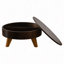 Table basse ronde de 31,5 po avec espace de rangement, convenant au salon et au bureau