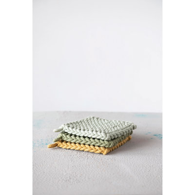 Porte-casseroles en coton au crochet