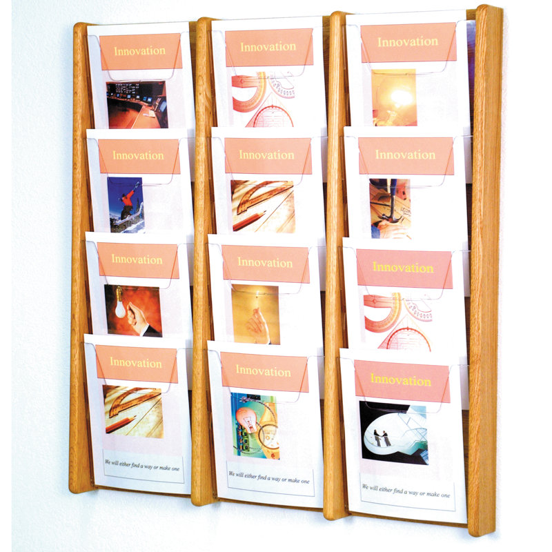 Wooden Mallet 33.5'' H Magazine Rack, Light Oak