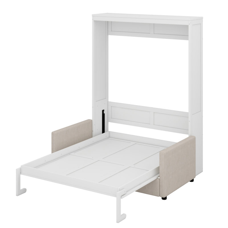 Lit escamotable mural Murphy avec coussin, Blanc