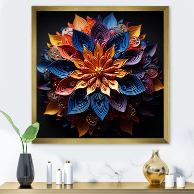 Hindouisme Mandala Lotus méditation I sur toile