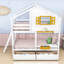 Lit superposé simple au-dessus de simple avec tiroirs Playhouse-Inspired-1051875495