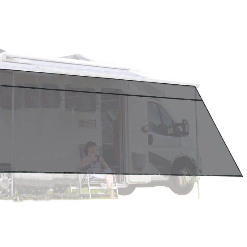 Auvent latéral pour véhicule récréatif en noir, H 71,85 po x l 225,98 po