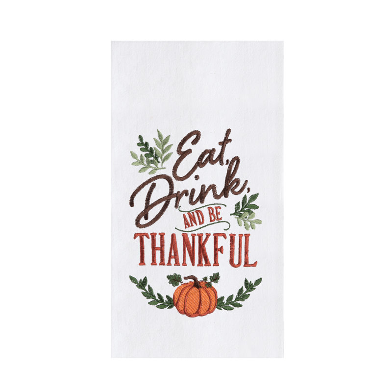 Manger, boire, serviette de citrouille reconnaissante