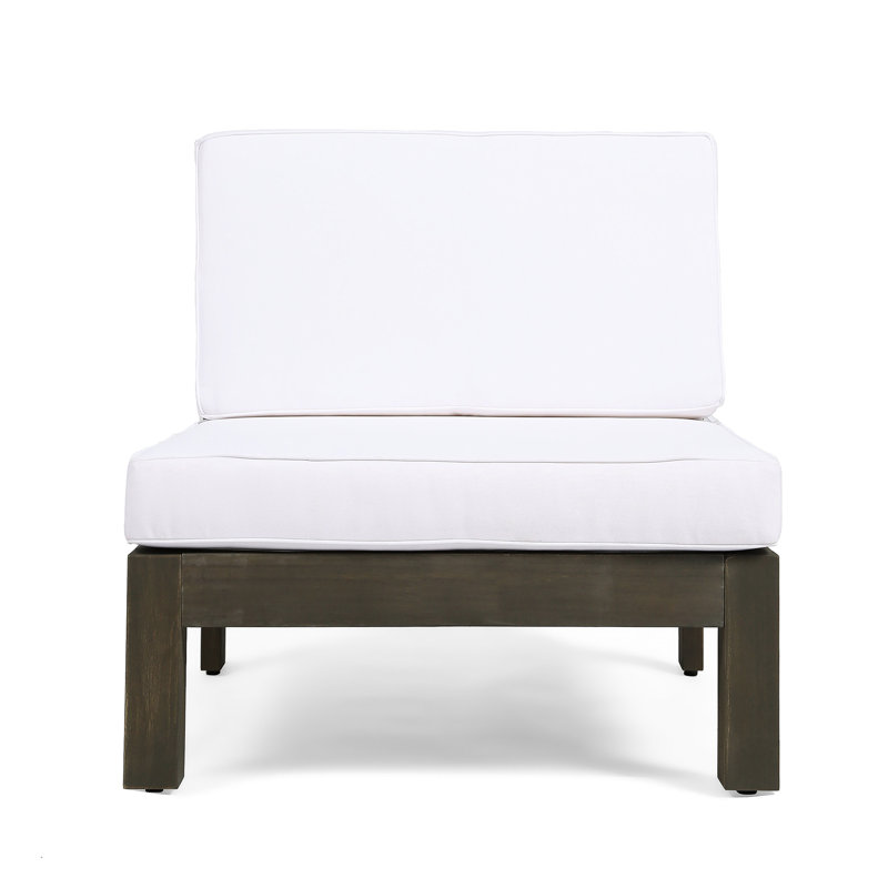 Wood Armless Seat In White, 27.74 In. Depth X 29.54 Width 26.28 Height, 29.79 Lb