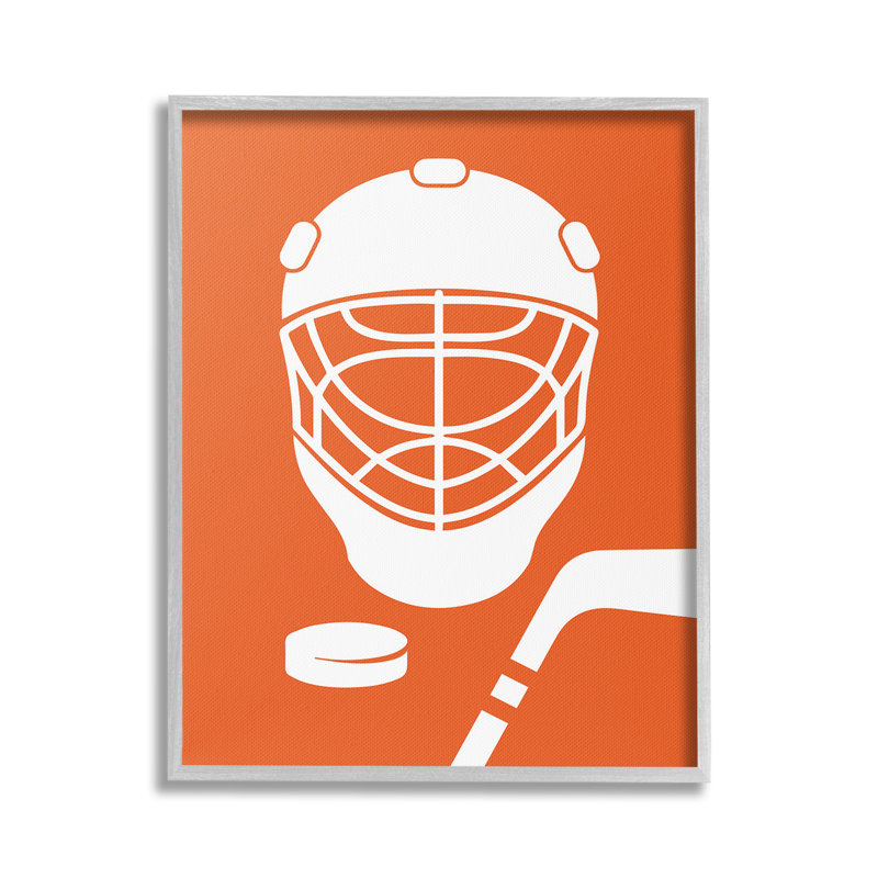 Art minimaliste de hockey sur glace encadré par Melody Hogan, Estampe numérique Farmhouse, H 30 po x l 24 po