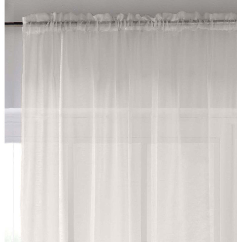 Roiann Sheer Curtain Pair, Cream, 145cm Width x 122cm Drop