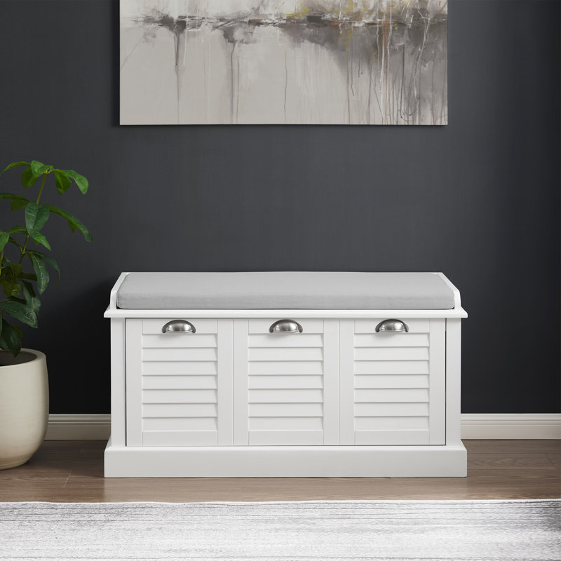 Banc de rangement rembourré avec tiroirs Priya