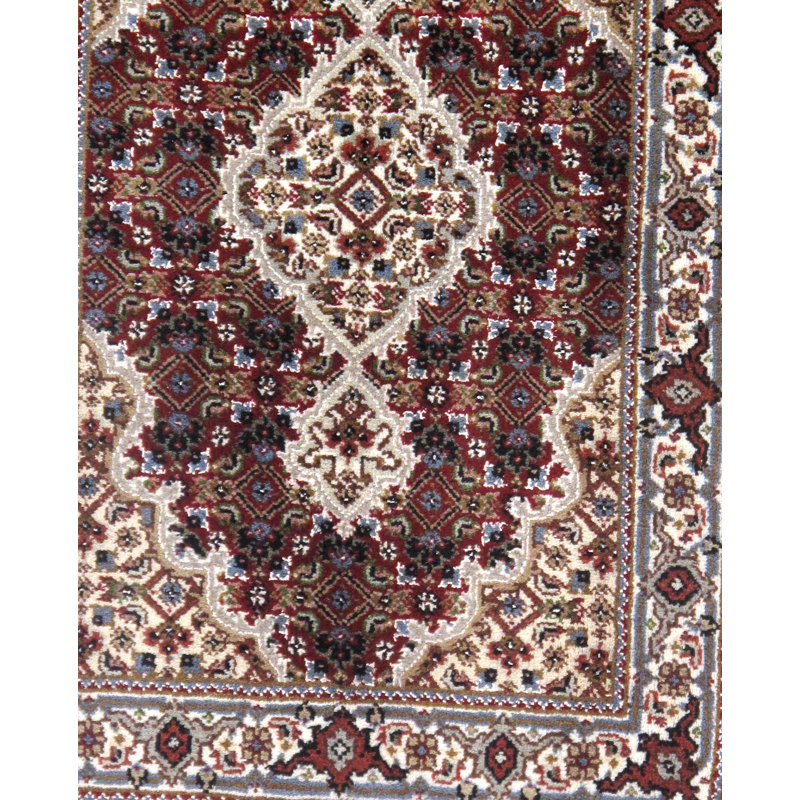 Tapis en laine noué à la main Tabriz Buccaneer / ivoire / gris