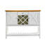 Console de bar avec armoire à 2 portes et 1 tiroir, café, porte-bouteilles, table d'entrée avec tablette de rangement, tables de canapé Buffet pour cuisine, couloir, salle à manger, salon, blanc