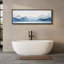 «Minimal Landscape Tranquil Hues Soft Blue Mountain Range», reproduction sur toile encadrée-98042533-111665258