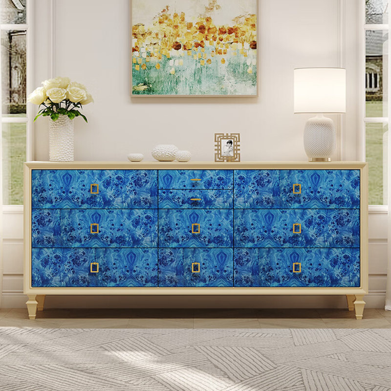 American-style modern light luxury sideboard, 35.4" H x 70.8" W x 15.7" D