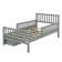Wood Platform Bed With Guardrails On Both Sides And Two Storage Drawers