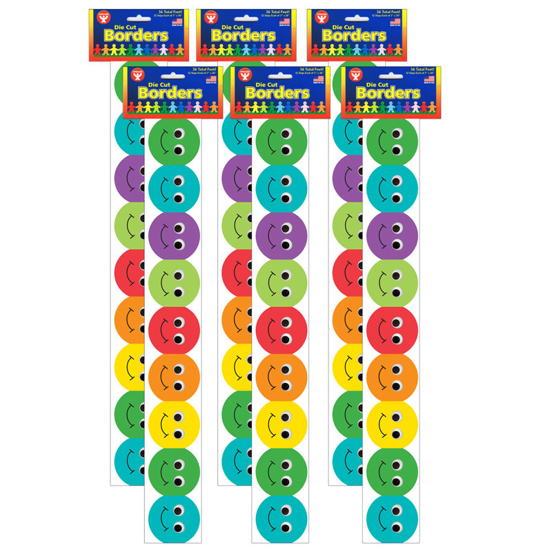Visage souriant, bordure Mighty Brights