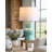 25.6" Blue Ceramic Table Lamp, 1 Pack Large Vase Bedside Lamp
