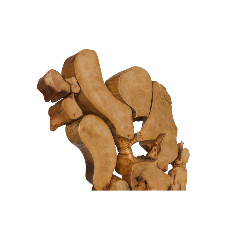 Sculpture dimensionnelle en bois de Pipal
