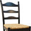 Chaise d'appoint de salle à manger en paille et bois noir-1744441131
