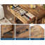 Table d'appoint pour chien de ferme 37,8 ", 2-en-1 avec porte de grange coulissante et tiroir de rangement-1613146943