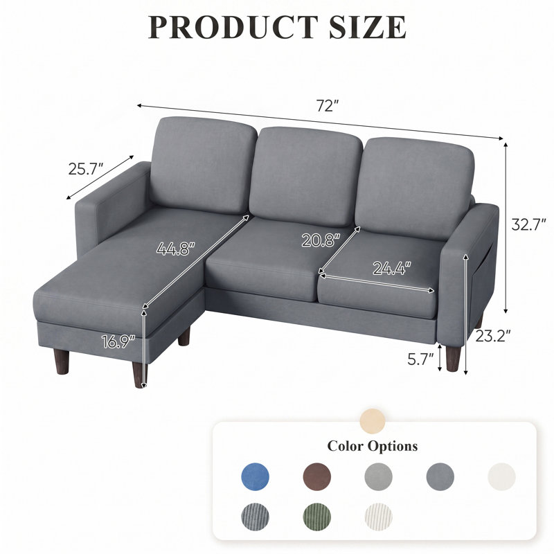 Canapé modulaire Aretina, Gris