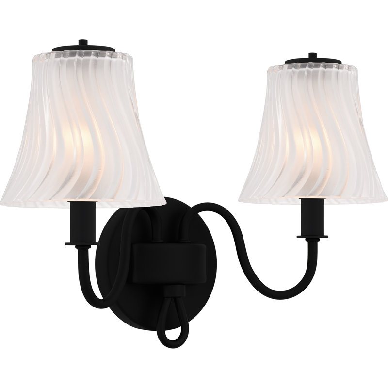 Amedio 2-Light Bath Light, Matte Black