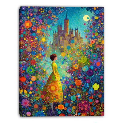 City Garden Glow Wrapped Canvas Wall Art