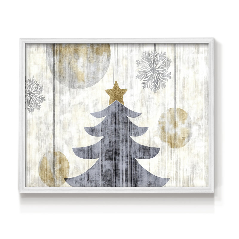 Chirstmas Art-CI - Reproduction encadrée - Restickable, H 22 po x l 28 po, Blanc
