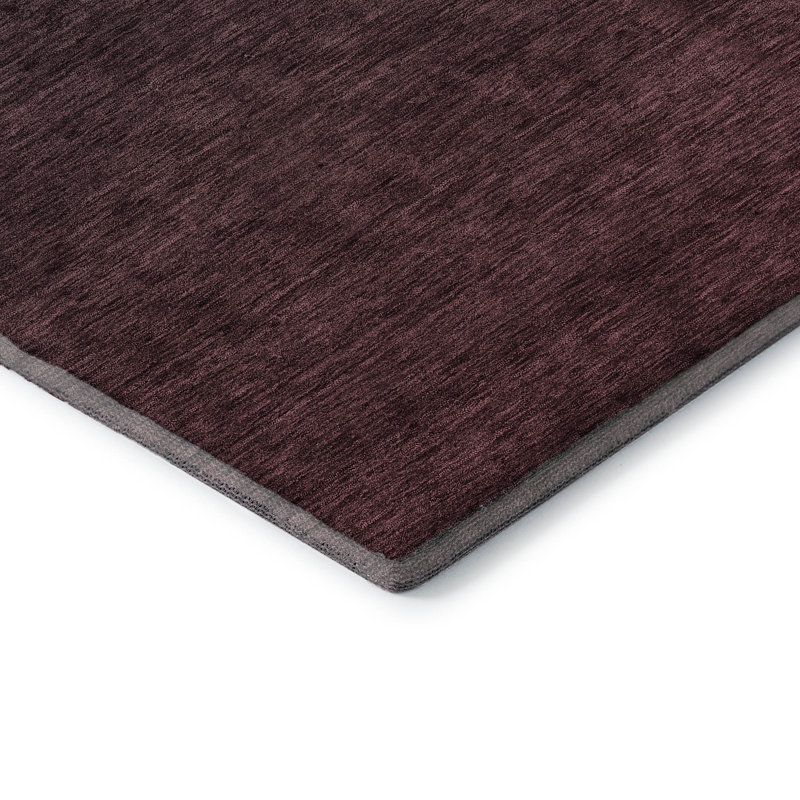 Premium Machine Washable Prisco Merlot Rug, Rectangle 1'8" x 2'6"