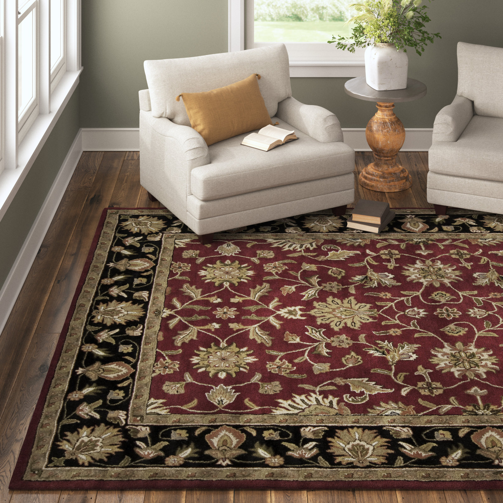 Byler Handmade Wool Rug, Rectangle 9' x 13'