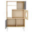 Arbre à chat moderne 2 en 1 et armoire d'appoint avec rangement, petite bibliothèque en bois avec bac à litière, armoire d'escalade pour chat avec rangement caché