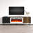 Billye 70.9" Modern TV Stand with Electric Fireplace, Matte Finish, Media Storage-314967483