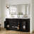 Thornaby 66'' Solid Wood Double Bathroom Vanity with 1.5'' White Quartz Top, Oval Sinks-113386888-119156901