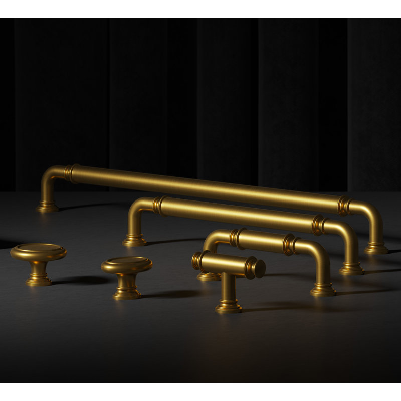 Berkshire Appliance Pull, 12", Brushed Golden Brass