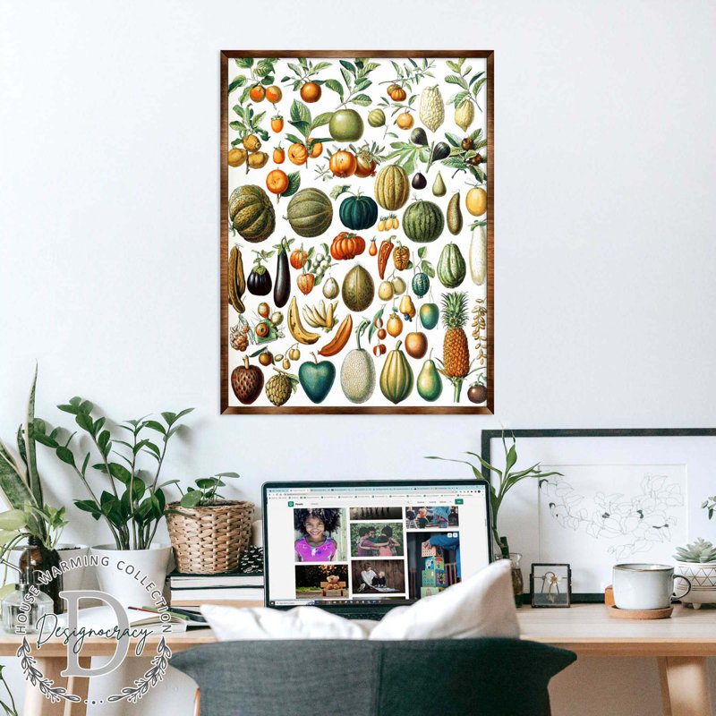 Art encadré Gord Fruit Montessori, H 16 po x l 12 po x P 0,5 po