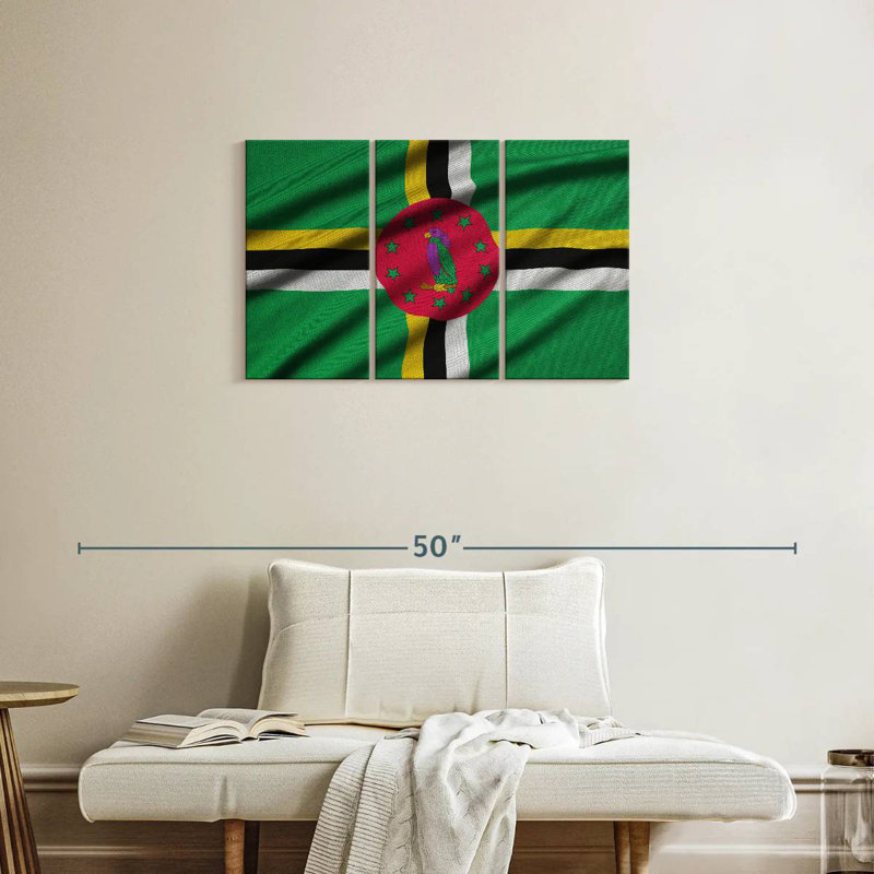 Drapeau de la Dominique, H 20 po x l 33 po