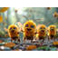 «Happy Bees», rideaux de fenêtre, rideaux ludiques - 2 panneaux-97742557