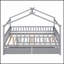 Lit fantaisiste en bois avec deux tiroirs pour enfants, parfait pour le rangement et l'imagination-976803307